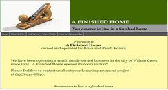 Desktop Screenshot of afinishedhome.com